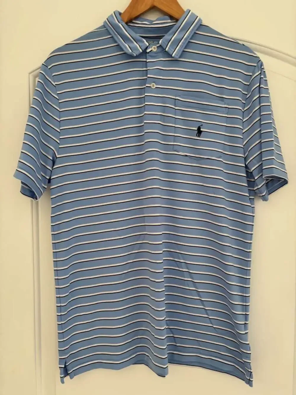 Polo Ralph Lauren Boys XL (18-20) Performance Striped Chest Pocket Polo